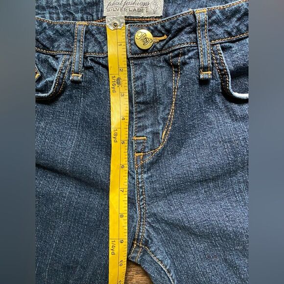 BABY PHAT vintage Y2K Dark Blue flare jeans juniors denim silver label sz 11 EUC - Picture 14 of 16